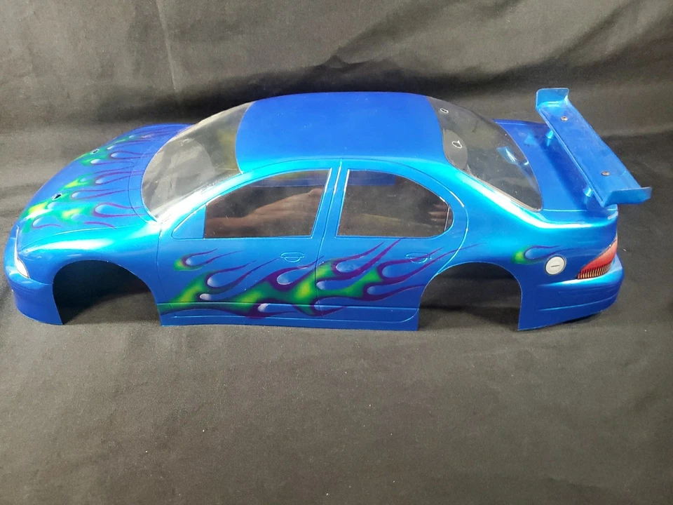 1st GEN Vintage Team Associated 1/10 Body Shell Dodge Spoiler Flames Rare ** - Image 4 of 4