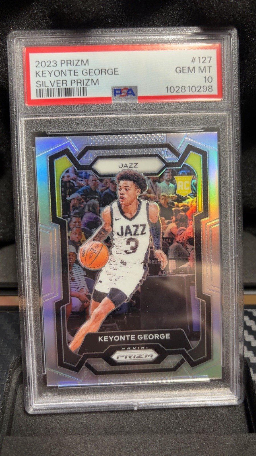 2023-24 Panini Prizm Keyonte George #127 Silver Prizm Rookie PSA 10 Utah Jazz