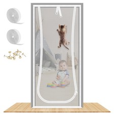Reinforced Cat Screen Door 30x80 - Heavy Duty, Pet Proof with Zipper