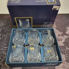 6 Longchamp 2 oz Shot Glasses Cristal d' Arques France 24% Leaded Crystal