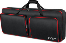 49 Key Keyboard Case Soft, Piano Bag with Padded Pockets for Instrument Parts an