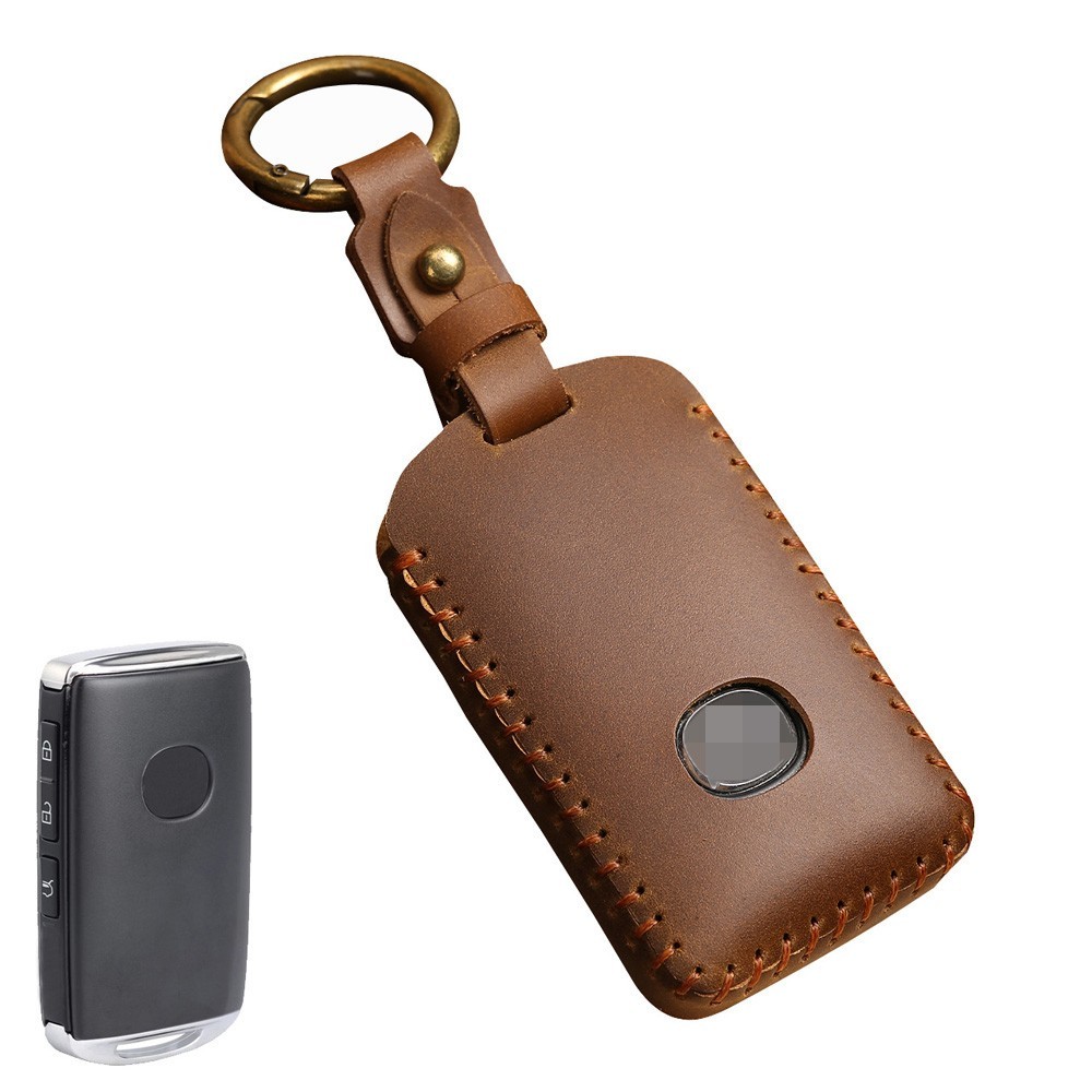 Genuine Leather Car Key Fob Case Cover For Mazda 3 CX-4 CX-5 CX-8 CX-9 CX-30