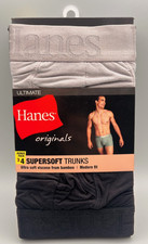 Hanes Ultimate Originals Supersoft Trunks Size Men's Medium New 4 Pack