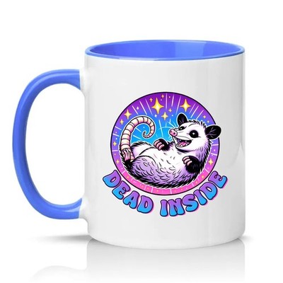 Dead Inside Unisex 11 Unzen Keramiktasse Opossum Possum Meme dunkler Humor Neuheit
