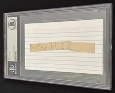 Ed Walsh Jr (d.1937) cut signature signed auto BAS baseball son of HOFer