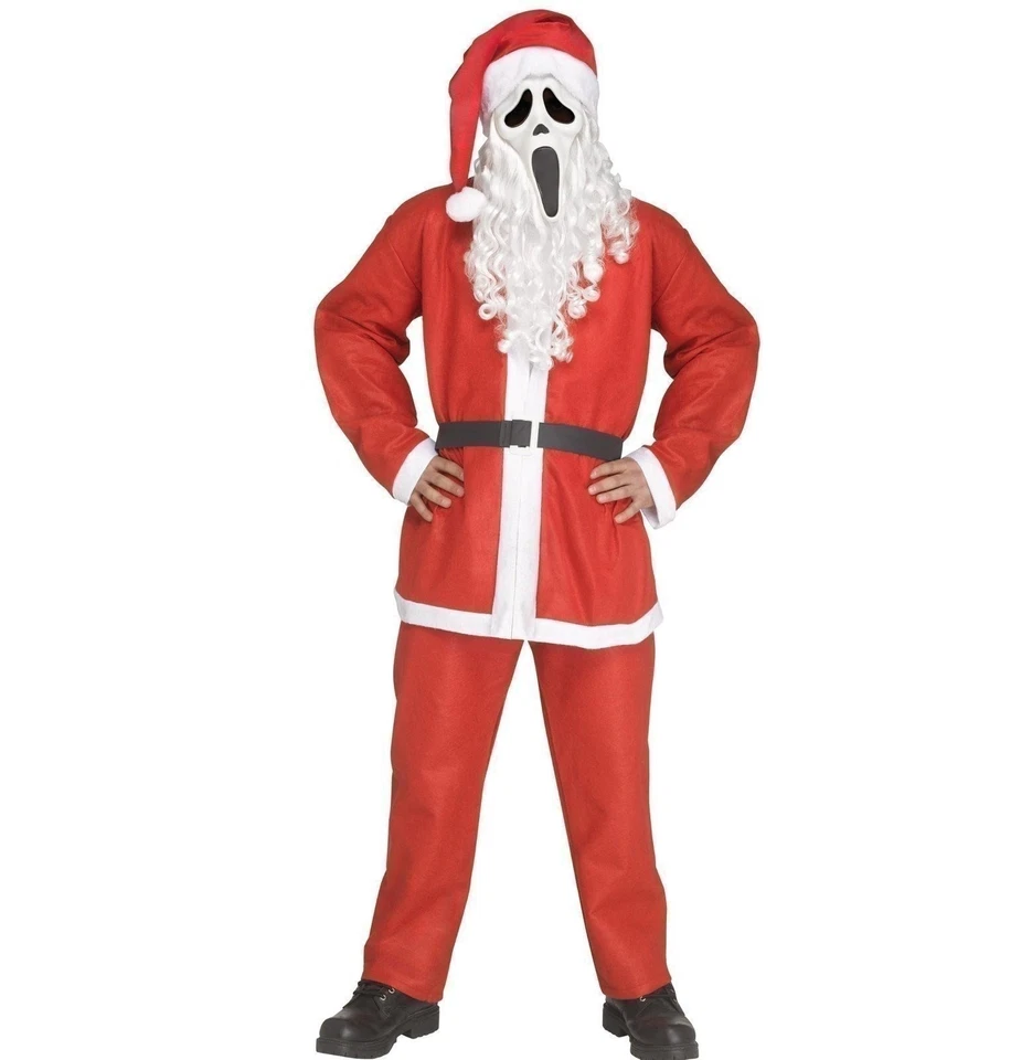 Fun World Ghost Face Santa Mask Costume Accessory, Multi-Color - Image 3 of 3