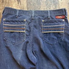 Vintage 70s Wrangler Blue Wrapid Transit Corduroy Bell Bottom Pants