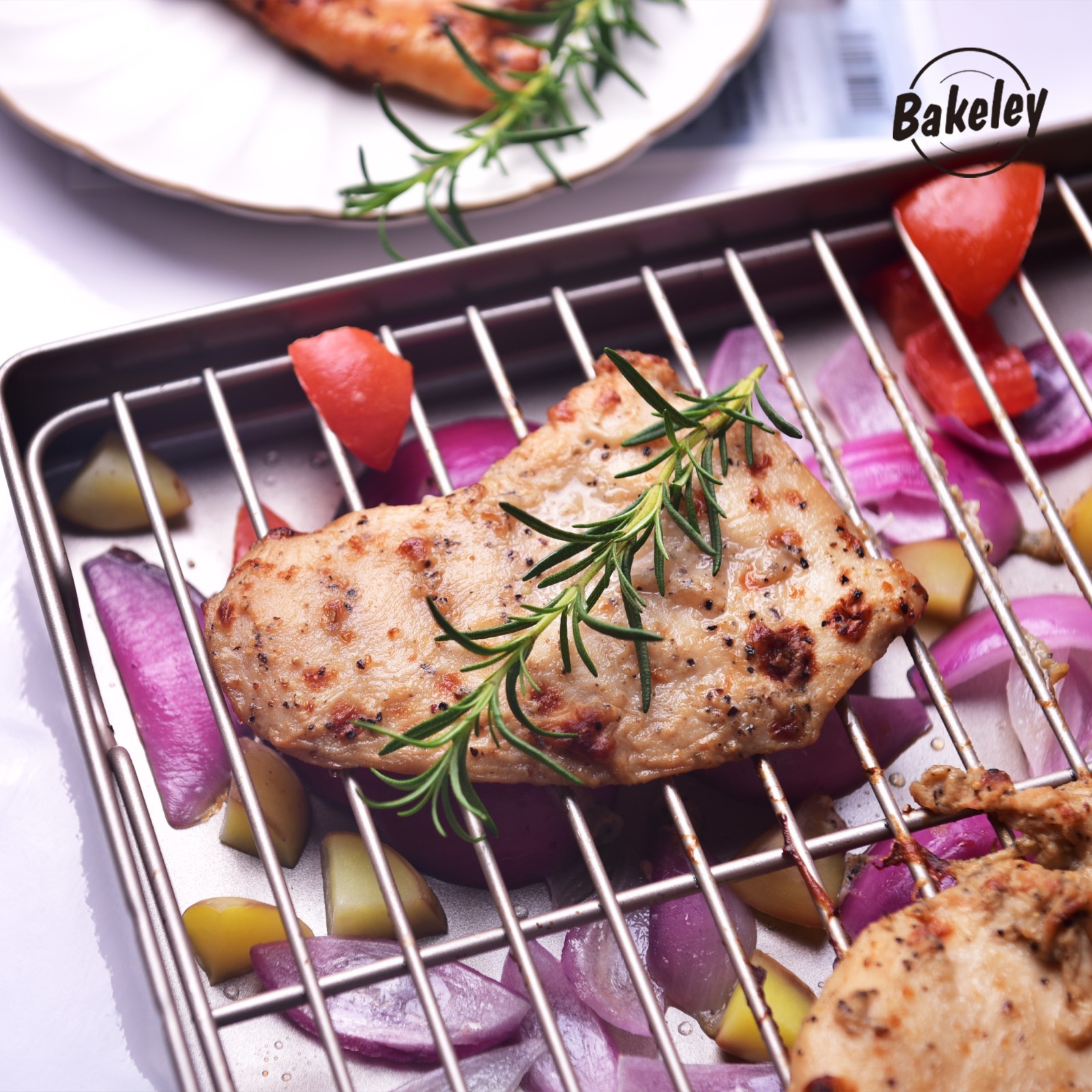 15-inch,Commercial Cookie Sheet Pan with Cooling Rack Nonstick ,Champagne Gold