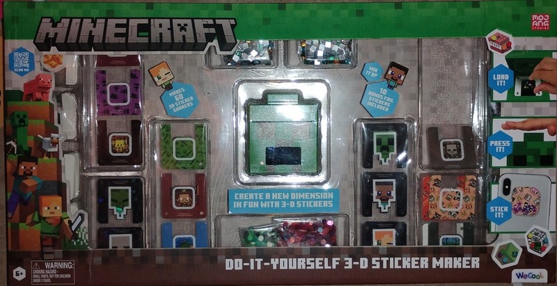 Minecraft Do It Yourself 3-D Sticker Maker Kit - Brand New (SEALED)