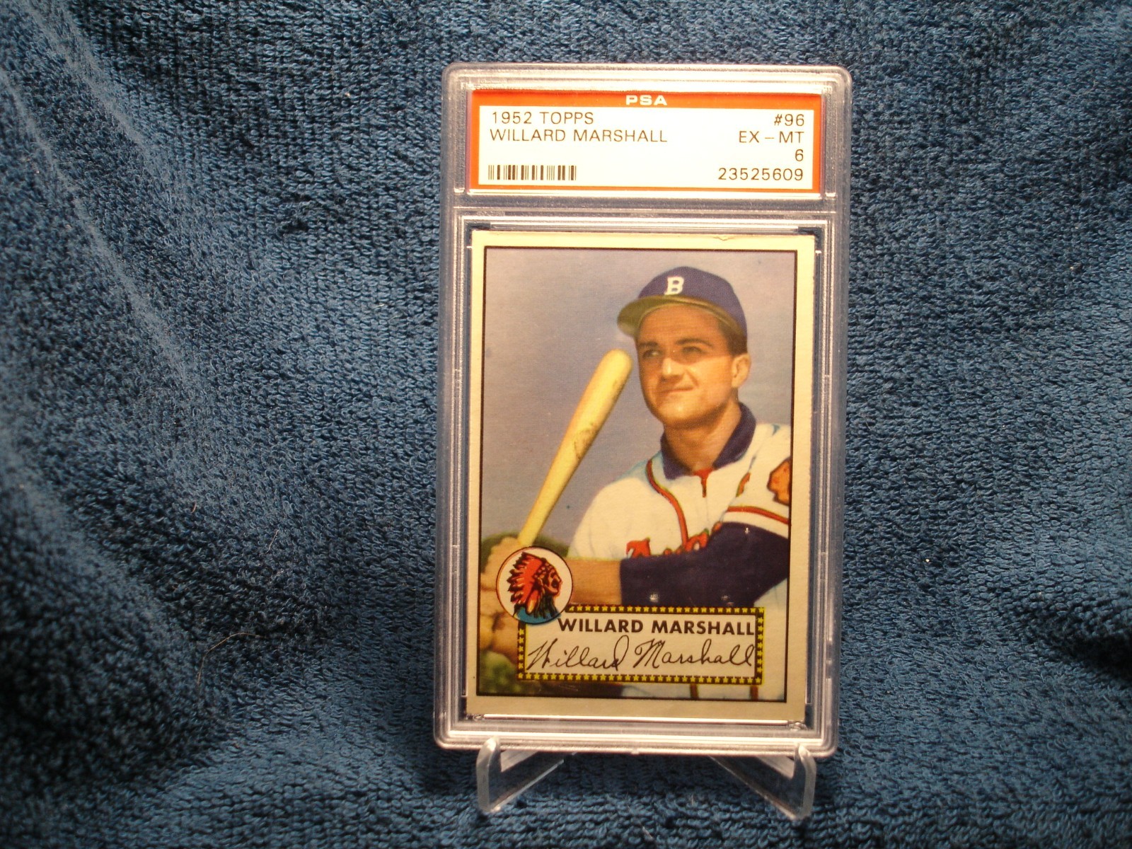 1952 TOPPS PSA 6 (EX-MT) WILLARD MARSHALL - #96 ~ BOSTON BRAVES