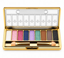 Glitter Eyeshadow Palette 9 Colors with Makeup Brush Set Cosmetic Kit