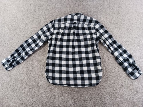 Denim & Flower Ricky Singh Medium Mens Long Sleeve Button Up Shirt Black Check - Picture 8 of 9
