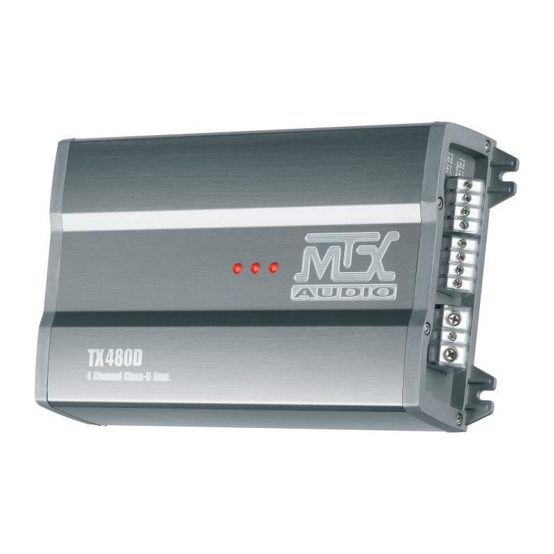Ampli auto MTX TX480D compact 4 voies pour booster la puissance des haut-parleurs d'origine