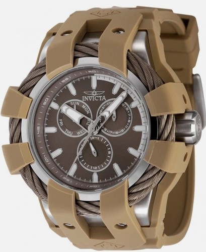 Invicta Bolt Shock 47838 50mm Khaki Gold Tone Watch