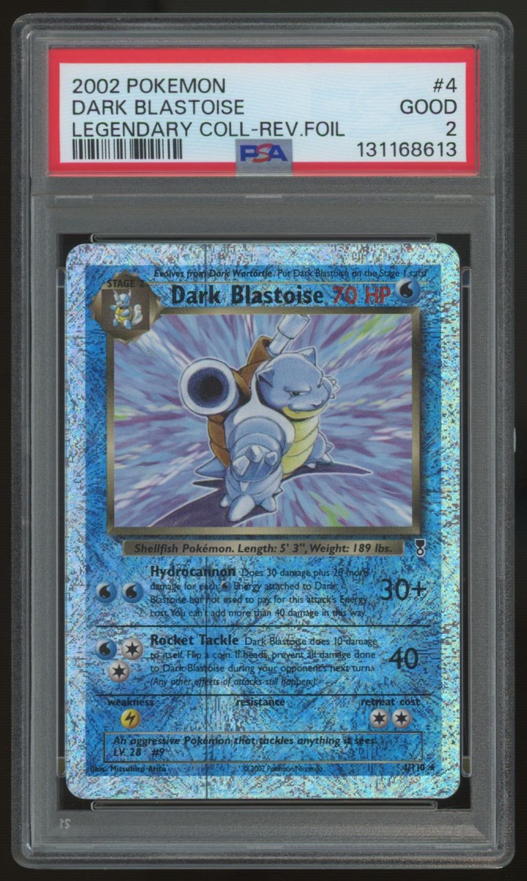2002 Pokemon Dark Blastoise Legendary Collection Reverse Holo #4 PSA 2