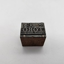 Toro Power Mowers Letterpress Printers Block