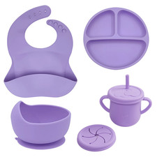 Geschirr Silikon Baby Fütterset. Silikon Tischset. BPA frei 
