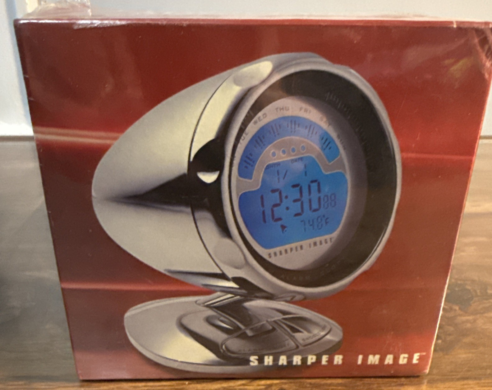 Sharper Image Chrome Gauge Alarm Clock OI530 - New and Sealed
