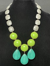 David Aubrey Statement Naszyjnik podpisany malachit zielony szary