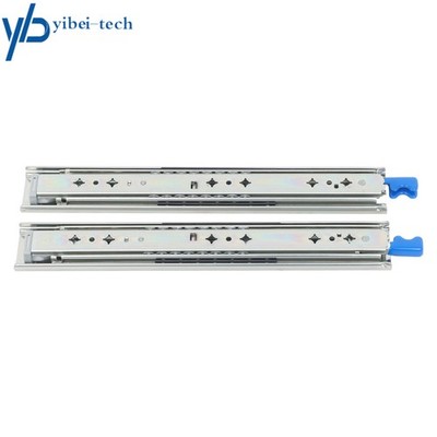 1 Pair Locking Drawer Slides 14'' Full Extension & Lock 250 lb Load Capacity