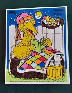 Playskool Sesame Street Big Bird/Little Bird/Bird Time Stories Wooden Puzzle 11p