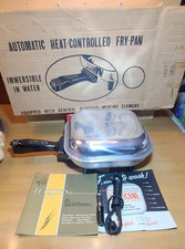 Vintage NEU NOS Modell 105 VELVAGLAZE Elektrische Bratpfanne Tauchpfanne 11x11x2