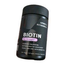 Sports Research Biotin High Potency Softgels, 10000 MCG - 120 Count