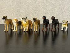 SAFARI LTD LOT OF 7 MINI DOG FIGURES 1.5" FIGURES