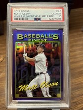 2024 Topps Finest What If…1993 Finest Prototypes Matt Olson #93-6 Purple /125