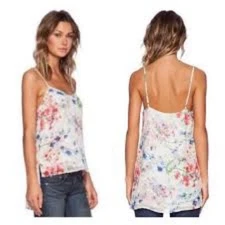 Theory NWT Silk Vanessa Garden Floral Print Camisole Size M