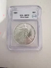 1991 American Silver Eagle ICG MS70