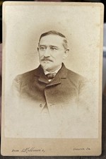 Original Cabinet Card Photo Man In Hazleton, PA Kellmer&rsquo;s Studio