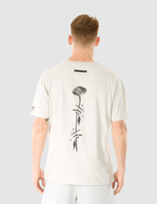 G WEST FLOWER HAND T-SHIRT - GRAY VIOLET