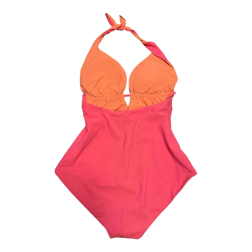 Traje de baño de una pieza MARYSIA rosa neón coral halter EE. UU. Resort vacaciones XS USADO EN EXCELENTE ESTADO  Foto 2 de 4