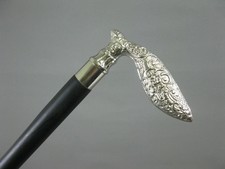 Brass Derby Handle Vintage Wooden Walking Stick   Handmade Nautical Cane 36"