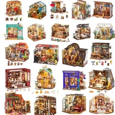 Rolife DIY Wooden Miniature Dollhouse Handmade Doll House with Lights Xmas Gifts