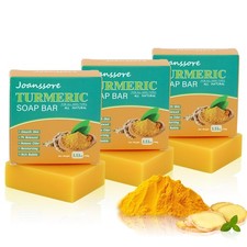 3 Pack Turmeric Soap Bar for Face  Body Cleanser, All 3.53 Ounce Pack of 3 