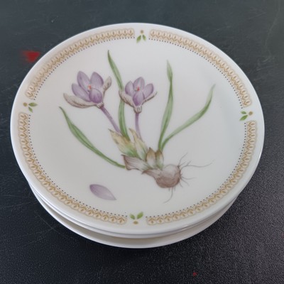 Set Of 4 Mikasa ''Natures Garden'' 5'' Bone China Floral Coasters