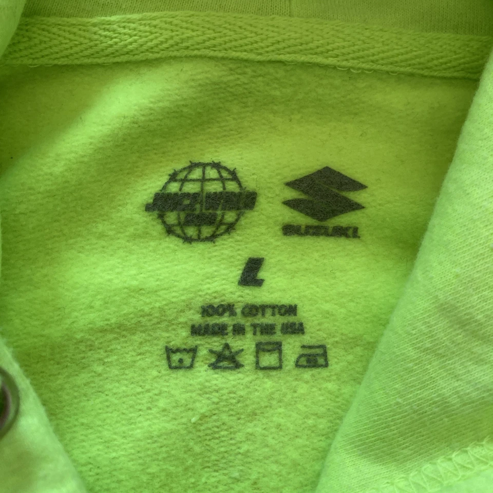 Sudadera con capucha amarilla neón 999 Club Juice Wrld x Suzuki NTWRK Death Race - grande Foto 3 de 4