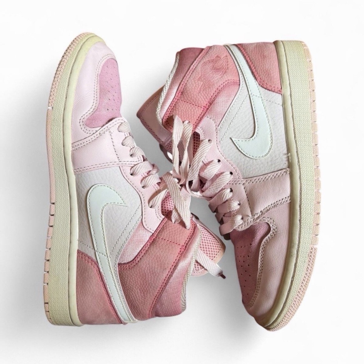 Nike Air Jordan 1 Mid Digital Pink US 7. Women's Sneakers Leather