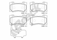 Bremsbelagsatz Scheibenbremse Vorderachse FüR Infiniti Nissan FX QX70 Q50 Q60