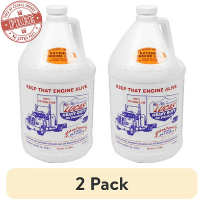 2 Pack Lucas Oil 10002 Heavy Duty Oil Stabilizer One Gallon Automotive Additive