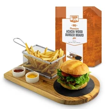 Yukon Glory™ Burger Serving Set, Perfect For Foodies, Burger Lovers and Ta