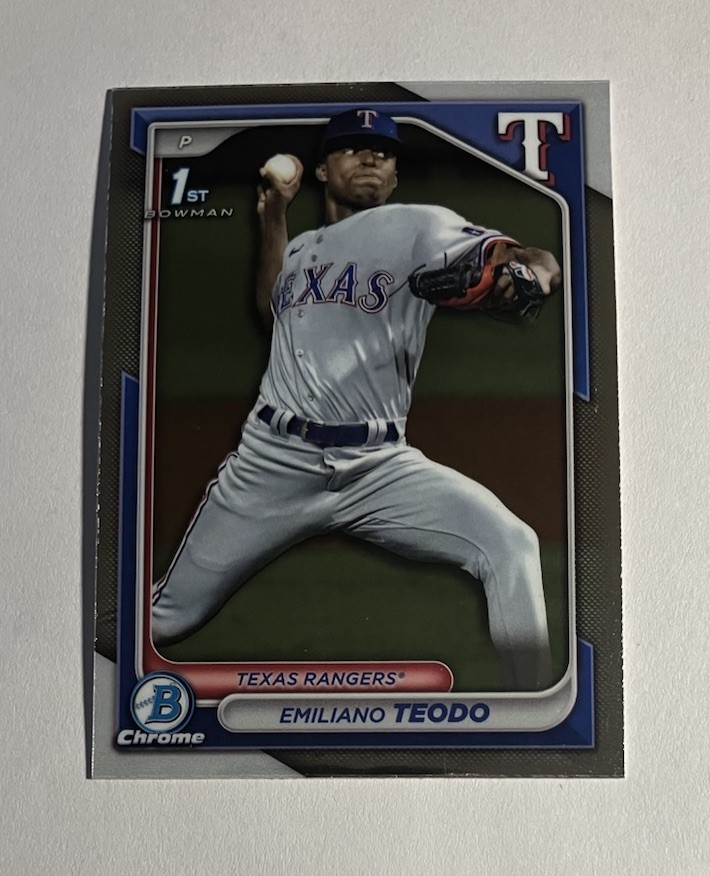 Emiliano Teodo 2024 Bowman Chrome Prospects 1st #BCP-180 Texas Rangers