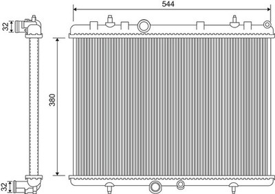 VALEO Motorkühler Wasserkühler 734338 Aluminium für PEUGEOT PARTNER TEPEE 308 SW