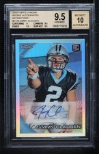 2010 Topps Chrome Refractor 34/50 Jimmy Clausen #C130 BGS 9.5 GEM MINT Auto 06bg