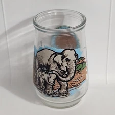 Welch's Clear Glass Asian Elephant #9 Endangered Species Collection Wildlife Cup