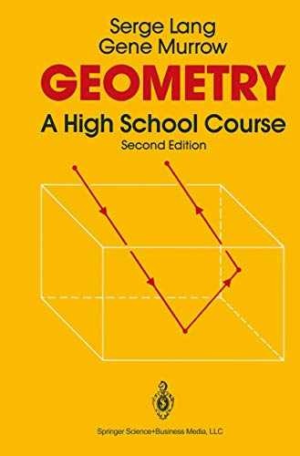 Geometry: A High School Course - Paperback, by Lang Serge; Murrow - Acceptable