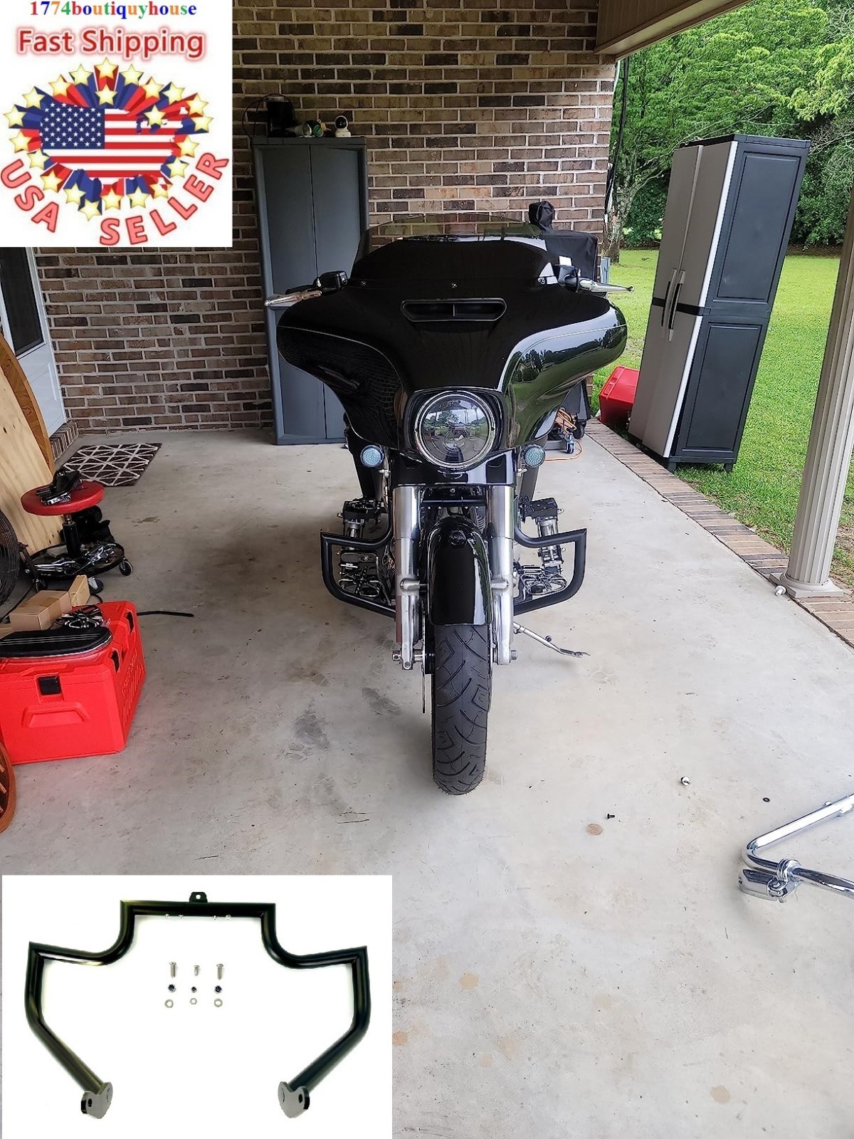 NEW 1.25 ENGINE GUARD HIGHWAY CRASH BAR HARLEY FATBOY HERITAGE DELUXE SOFTAIL US