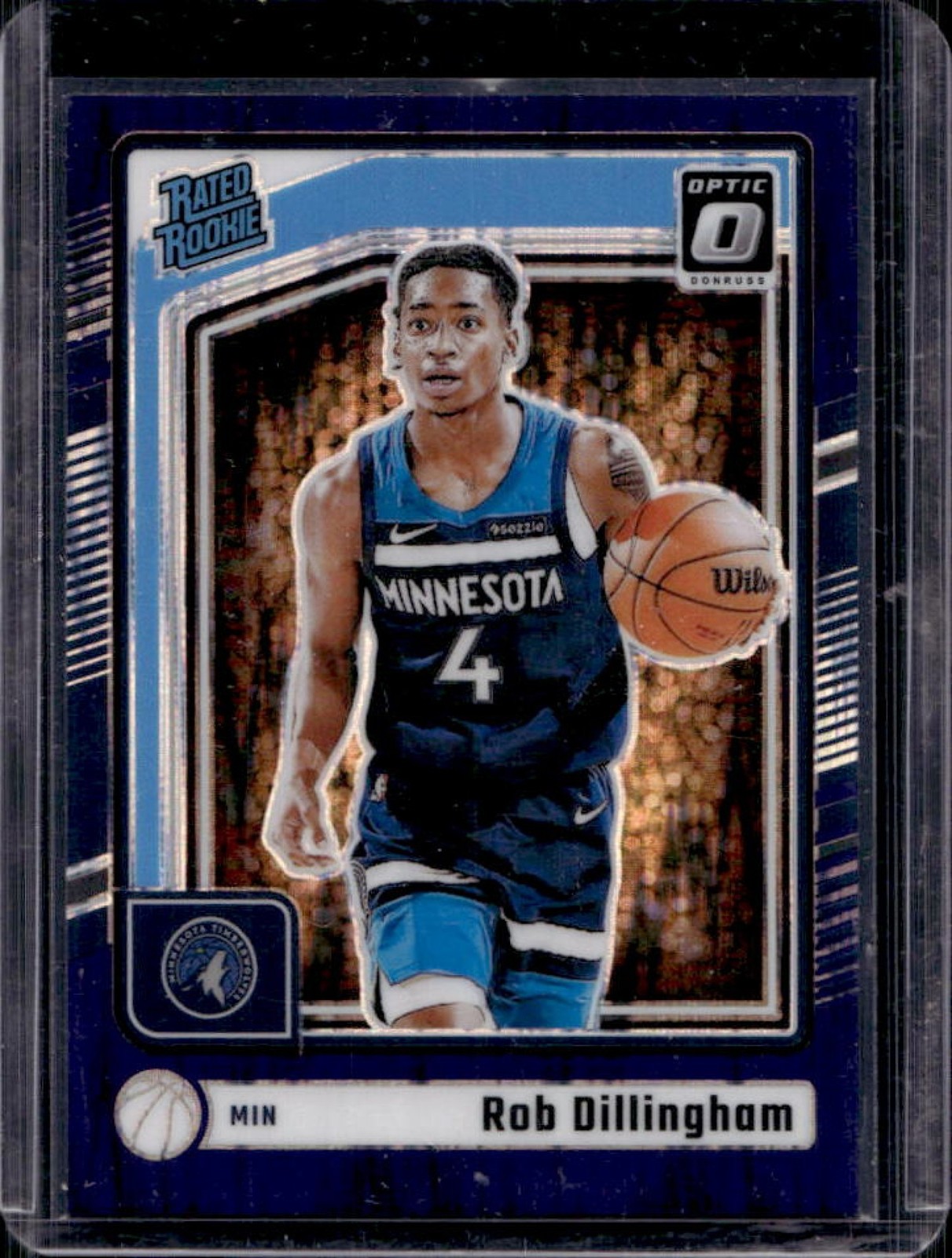 2024-25 Donruss Optic Rob Dillingham Rated Rookie Purple Shock RC #259